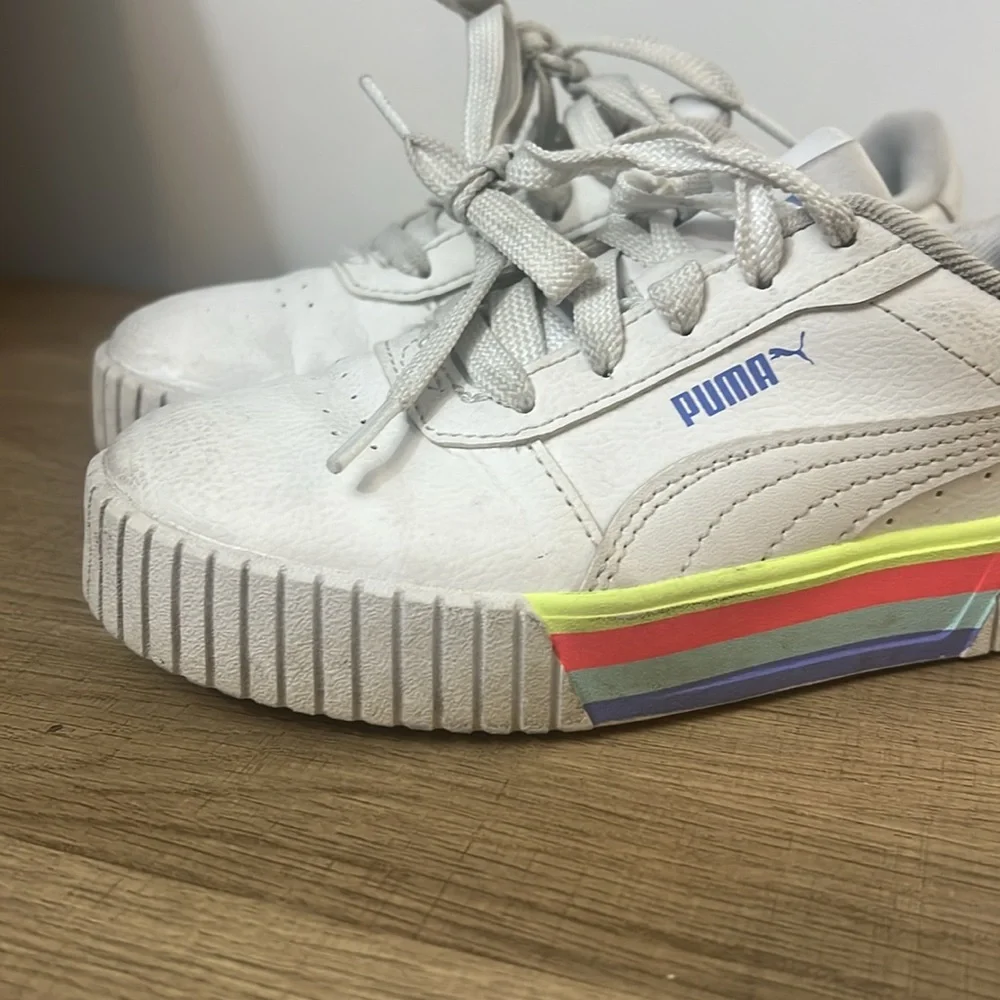 Girls, puma shoes/sneakers leather upper size 1C